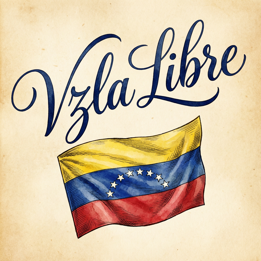 AI image generated of A rough, bold doodle of a flag-shaped rectangle with two horizontal stripes inside, with large handwritten text above.